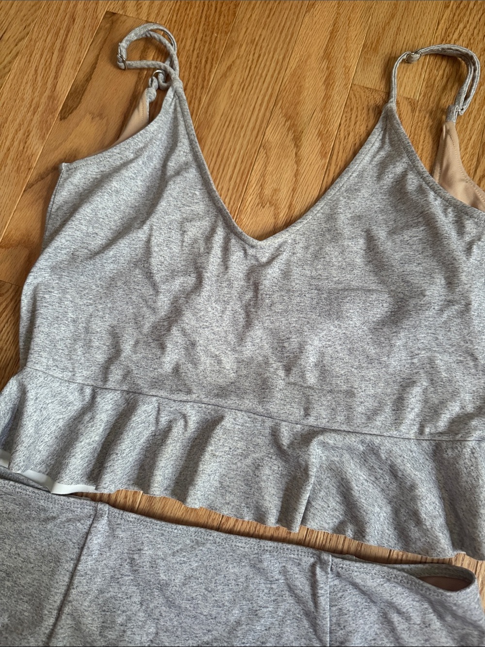 Kortni Jeane Heather gray swimsuit set - Picture 3 of 5